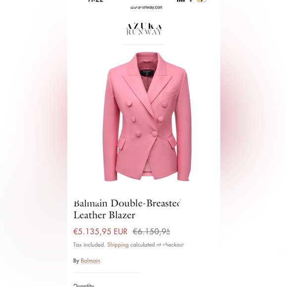 ❤️NWT Authentic Balmain Leather Blazer Size 36-S - Picture 13 of 14